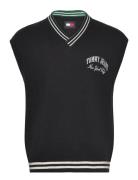 Tjm Rlx Varsity Knitted Vest Tommy Jeans Black