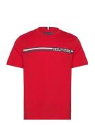 Monotype Chest Stripe Tee Tommy Hilfiger Red