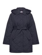 Quilted Lw Padded Coat Tommy Hilfiger Navy