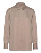 Recycled Cdc Relaxed Shirt Calvin Klein Brown