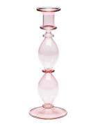 Olympia Glass Candle Holder Anna + Nina Pink