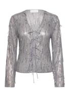 Madelin Sequin Shirt Hosbjerg Silver