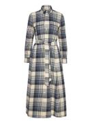 Plaid Cotton Twill Shirtdress Polo Ralph Lauren Blue