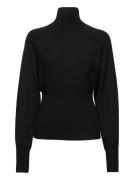 Rib Knit Dolman Waisted Sweater Calvin Klein Black