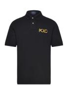 Classic Fit Logo Mesh Polo Shirt Polo Ralph Lauren Black