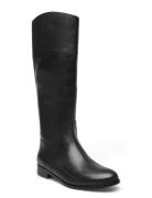 Justine Burnished Leather Riding Boot Lauren Ralph Lauren Black