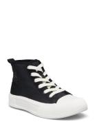 Dakota Canvas & Suede High-Top Sneaker Lauren Ralph Lauren Black