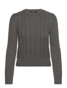 Cable-Knit Puff-Sleeve Sweater Lauren Ralph Lauren Grey