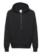 Sweatshirt Hoodie W Zip Solid Lindex Black