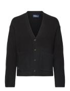 Rib-Knit Wool-Cashmere V-Neck Cardigan Polo Ralph Lauren Black