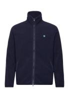 Jay Patch Zip Fleece Double A By Wood Wood Navy