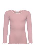 Beatha Silk T-Shirt W/ Lace Rosemunde Kids Pink