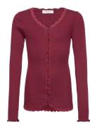 Rkbeatha Ls Cardigan W/ Lace Rosemunde Kids Burgundy