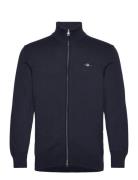 Casual Cotton Zip Cardigan GANT Navy