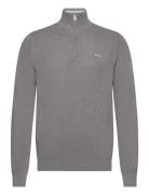 Cotton Pique Half Zip GANT Grey