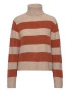 Mmaidy Thora Stripe Rollneck Knit MOS MOSH Beige