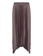 Irregular Pleated Skirt Mango Brown