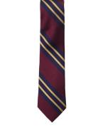Miles Burgundy Striped Silk Tie AN IVY Patterned