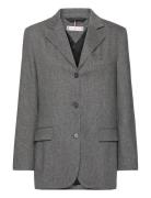 Relaxed Neppy Wool Sb Blazer Tommy Hilfiger Grey