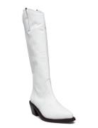 Mount Bright White Leather Boots ALOHAS White