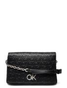 Re-Lock Shoulder Bag Md - Emb Calvin Klein Black