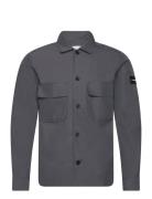 Cotton Nylon Overshirt Calvin Klein Grey