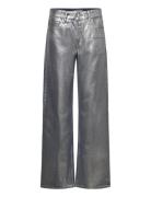 Straight Foil Jeans Mango Silver
