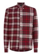 Tommy Tartan Blocking Shirt Tommy Hilfiger Burgundy