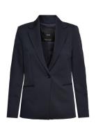 Fitted Suit Jacket Mango Navy