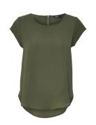 Onlvic S/S Solid Top Ptm ONLY Khaki