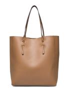Leather-Effect Shopper Bag Mango Beige