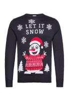 Let It Snow Sweater Christmas Sweats Navy