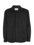 Wool Blend Overshirt Calvin Klein Black