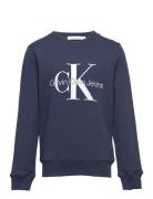 Monogram Logo Sweatshirt Calvin Klein Blue