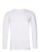 Men's O-Neck L/S T-Shirt, Cotton/Stretch NORVIG White