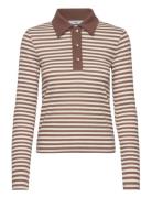 Button-Down Collar Polo Shirt Mango Brown