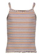 Nlffilje Sl Crop Strap Top LMTD Patterned