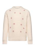 Floral Embroidery Sweater Mango Pink