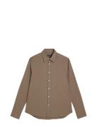 Light Flannel Slim Shirt J. Lindeberg Brown