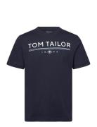 Printed T-Shirt Tom Tailor Navy