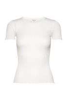 Silk Pointelle T-Shirt Rosemunde White