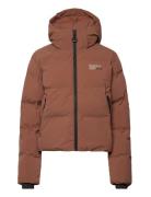 Hooded Boxy Puffer Jacket Superdry Sport Brown