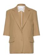 Weave Short Sleeve Blazer REMAIN Birger Christensen Beige