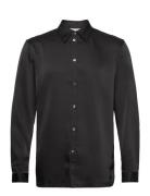 Supper Satin Printed L/S Shirt HAN Kjøbenhavn Black