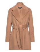 Wool-Blend Wrap Coat Lauren Ralph Lauren Brown