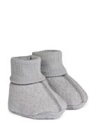 Wool Fleece Booties Wheat Grey