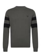 Tipped Sleeve Jumper Fred Perry Green