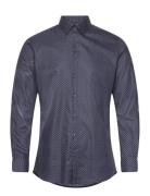 Slhslim-Ethan Shirt Ls Aop Noos Selected Homme Navy