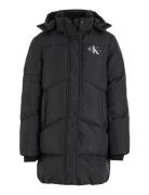 Ck Long Puffer Coat Calvin Klein Black