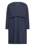 Melange Ruffle Dress Copenhagen Colors Navy